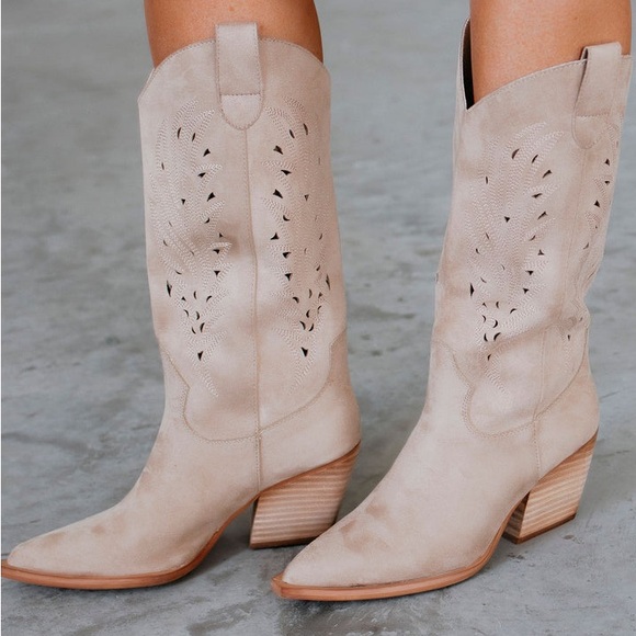 Mi.iM Olivia Western Boot in Beige - Picture 3 of 4